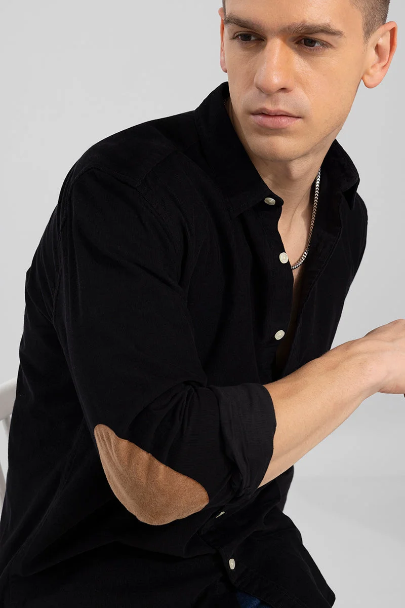 SNITCH Authentic Black Corduroy Shirt